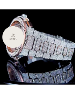 Trendy <b>Real</b> Luxury Square Hip Hop Iced Automatic Mechanical Watch with VVS Moissanite Sapphire <b>Crystal</b> 10 Bar Water Resistant - Product Image 4