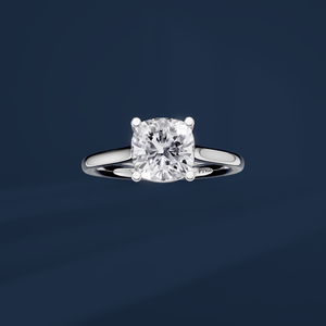 Anillo de Diamante con Corte Brillante en Platino Pt950, Anillo de Compromiso Clásico para Mujer, Diamante Cultivado en Laboratorio con Certificado IGI - Product Image 2