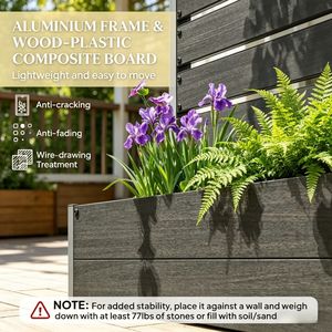 Fioriera Rialzata da Giardino in Bambù Naturale con Drenaggio e Funzioni di Auto-Irrigazione - Product Image 6