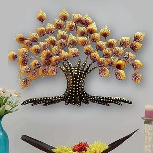 Metal <b>Tree</b> Wall Art with <b>LED</b> <b>Lights</b> Modern Decorative Wall Hanging for Living Room Bedroom Hallway Home Decor - Product Image 6