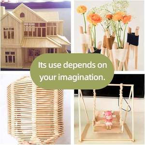 แท่งไม้บาสวูดทรงกลมขัดเงาธรรมชาติ สำหรับงาน DIY ตกแต่งแบบตั้งพื้น - Product Image 6