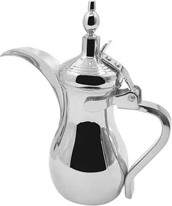 Juego de Té Marroquí de Lujo con Grabado Dorado, Bandeja de Servicio y 6 Tazas, Tetera de Latón Artesanal para Decoración Moderna del Hogar y Majlis - Product Image 1