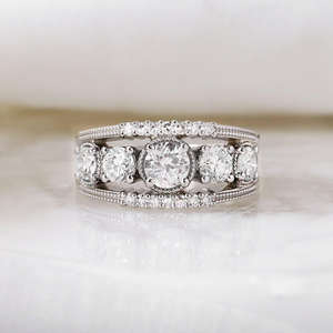 CVDDiamond-Anillo de compromiso de oro macizo de 10 quilates, joyería fina, los mejores regalos de lujo para mujer, boda IGI cultivada en laboratorio, de corte completo, de dos quilates - Product Image 2