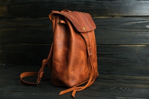 High Quality Vintage PU Waterproof Hiking Outdoor Custom Stylish Lightweight Large Capacity <b>Backpack</b> Best Price - Product Image 3