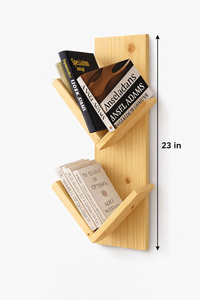 Modern Wooden Bookshelf Storage Rack for Living Room, Office & Bedroom Multi-Tier Display <b>Shelves</b> for Books - Product Image 4