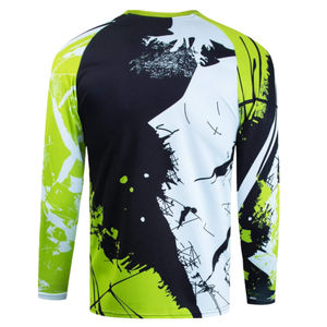Jersey de Motocross Personalizado de Alta Calidad para Hombre, Liso, Teñido, con Paneles Laterales Elásticos en 4 Direcciones, Talla XL para Adultos, 100% Poliéster - Product Image 2