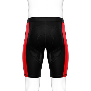Shorts de compression en velours côtelé noir et rouge pour hommes, séchage rapide, taille élastique, coutures plates tricotées, décontracté et sportif - Product Image 2