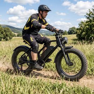 จักรยานไฟฟ้าสำหรับผู้ใหญ่แบบสปอร์ตในเมือง ยางกว้าง 4 นิ้ว 20 นิ้ว มอเตอร์ดุมล้อหลัง ระบบกันสะเทือนคู่ เบรกดิสก์คู่ แบตเตอรี่ลิเธียม 48V 18Ah - Product Image 5