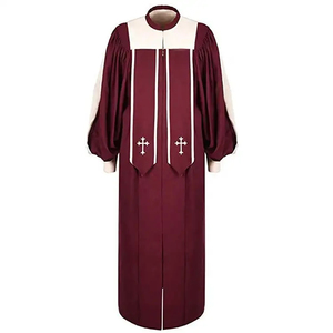 Vestimenta Clerical Moderna de Alta Calidad para Sacerdotes y Celebrantes, Túnica de Iglesia Duradera Bordada con Estola, Personalizable, Unisex - Product Image 3