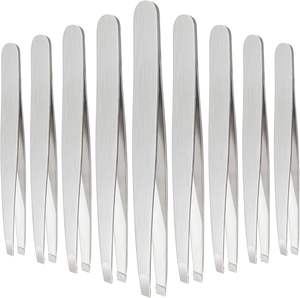 Juego de 9 Pinzas para Cejas de Punta Inclinada, Ecológicas y de Lujo, de Acero Inoxidable, para Vello Facial, al por Mayor, para Hombres y Mujeres - Product Image 1