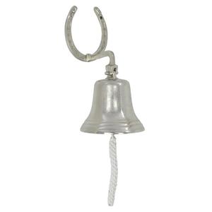 Campana de pared con forma de herradura, artesanía de metal para colgar, campanas de pared con acabado plateado, campana decorativa, suministros para eventos, decoración hecha a mano - Product Image 3