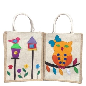 2024 personnalisé imprimé sérigraphie femmes à la mode plage inspiré fourre-tout sacs à provisions vin toile de jute chanvre Jute coton poignées - Product Image 1