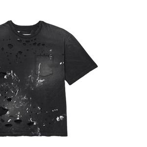 Camisetas Modernas Holgadas con Efecto Desgastado para Hombre, 100% Algodón, Ligeras, con Impresión de Logotipo Personalizado, Ropa Urbana, Servicio OEM - Product Image 4