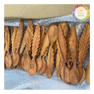 Cuchara de Madera con Forma de Plumas, Cuchara de Madera para Hierbas, Decoración Occidental, Decoración Boho, Decoración Rústica - CARYLN - Product Image 1