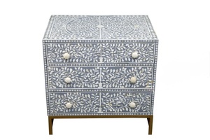 ILAHI's Bone Inlay <b>Drawer</b> Modern Design Agate Detailing <b>Storage</b> Portable Home Furniture - Product Image 6