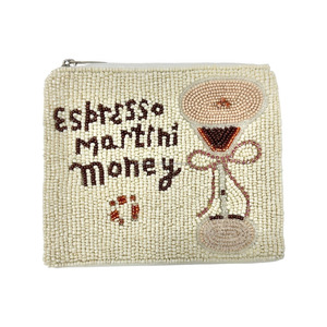Bolsa de mano con cuentas para Espresso Martini, hecha a mano, ecológica, duradera, para amantes de los cócteles, monedero, divertida, con diseño de café - Product Image 3