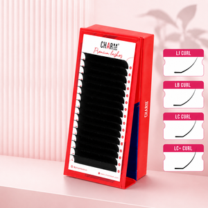 Charmlash Fournitures pour cils en gros Extensions de cils Courbure LC Plateaux de cils à courbures variées Volume intense Effet liftant spectaculaire - Product Image 1