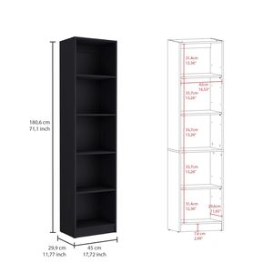 Durant 3-Piece Matt Gray and <b>White</b> Home <b>Bookcase</b> Set 67\" Wide with 13 Shelves for Living Room - Product Image 3