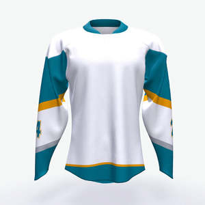 Ensemble d'uniformes de hockey sur glace de haute qualité, logo personnalisé, maillot et pantalon sublimés, prix de gros direct usine OEM - Product Image 1