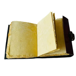 Handmade Classic Genuine Leather Reading Travel Diary Antique Metal Clasp Distinctive Textured Strip Personal Organizer <b>Book</b> - Product Image 5