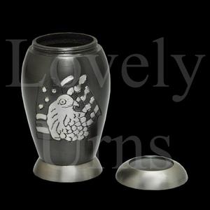 Urnas de cremación grises sencillas al por mayor en 3 tamaños, medianas para adultos, contenedor conmemorativo para cenizas. - Product Image 5