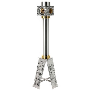 Awesome Metallic Candlestick Gold Finished Vintage Multi-Tiered <b>Crystal</b> Candelabra Premium Church & Wedding Pillar <b>Stand</b> Jar - Product Image 5