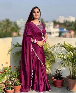 Sari de Georgette con adornos estilo Bollywood KV - Product Image 6