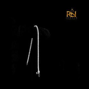 Round Brilliant Cut Lab Grown Diamond Two Row Tennis Bracelet Eternity Link Bracelet 9K 14K 18K <b>Solid</b> <b>Gold</b> Fine Jewelry - Product Image 6
