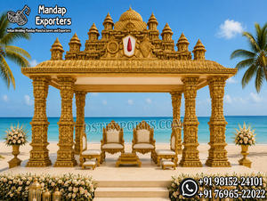 Mandap tradicional estilo templo para la grandiosa celebración de bodas en el sur de la India, Mandap Tirupati Balaji para bodas hindúes tradicionales - Product Image 2