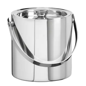 Stainless Steel Double Walled Vacuum Insulated <b>LED</b> <b>Lighted</b> Ice Bucket Wine Chiller for Parties Family Gatherings Weddings-Low - Product Image 4