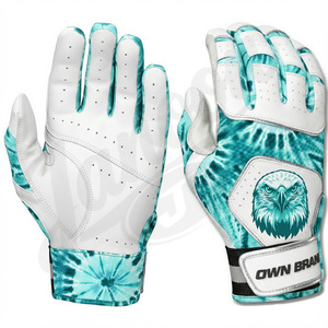 Guantes de Bateo de Béisbol OEM al por Mayor, Ajuste Personalizado, Palma de Cuero, Antideslizantes, Proveedor de Guantes Deportivos Transpirables de Cuero - Product Image 2