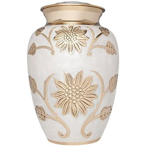 Urne funéraire de luxe en laiton pour cendres d'adultes, conteneur commémoratif, conçue avec une finition artistique haut de gamme - Product Image 5