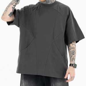 Camiseta de Manga Corta con Bolsillo, Diseño Único, Estilo Vintage, con Parches, Logotipo Bordado Personalizado, 100% Algodón, Última Moda - Product Image 1