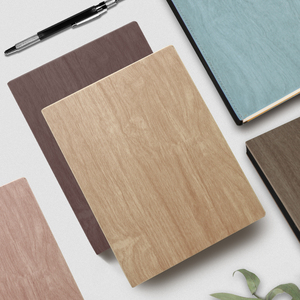 Libreta de Negocios con Tapa Dura Texturizada de Cuero PU con Diseño de Grano de Madera 25K, Regalo Personalizado con Logotipo - Product Image 1