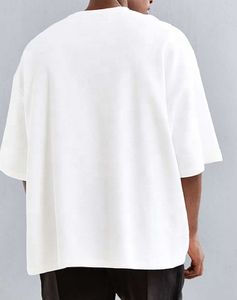 Camisetas de algodón de 260 g/m² de estilo urbano para hombre, con lavado ácido, al por mayor, lisas, desgastadas, de corte holgado y oversize - Product Image 3