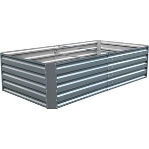Galvanized 80\" X 40\" X 19\" Metal <b>Raised</b> <b>Garden</b> <b>Bed</b> <b>Kit</b> Gray Steel Planter Boxes <b>for</b> Outdoor Use <b>Garden</b> Buildings - Product Image 4