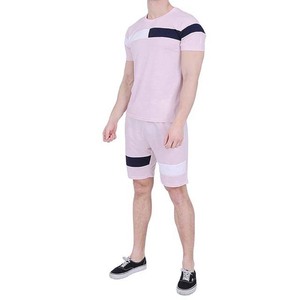 Conjuntos de dos piezas para hombre de la mejor calidad, conjunto de verano de color blanco, camiseta y pantalones cortos con diseño y talla personalizados - Product Image 1