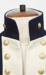 Abrigo Histórico Azul Oscuro y Blanco para Hombre, Doble Botonadura, Cuello Alto, Disfraz de Época, Uniforme, Frac - Product Image 5