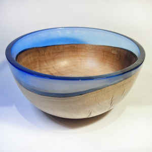 Cuenco de sopa de madera de resina pulido alto hecho a mano personalizado de alta calidad, cuenco para servir con embalaje de cartón - Product Image 1