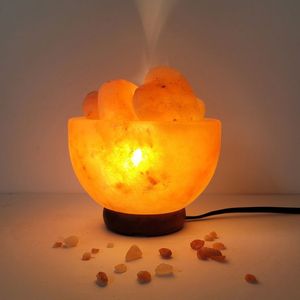 Lámpara de Sal Rosa del Himalaya Tallada a Mano, Pieza Decorativa de Cristal Natural, Luz Cálida, Relajación, Spa, Purificador de Aire para el Hogar - Product Image 2