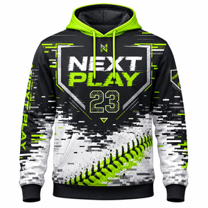 Sweat à capuche de baseball Next Play pour homme, pull-over imprimé par sublimation, respirant, en polyester, vêtements de sport, design unisexe adulte - Product Image 1