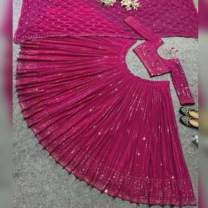 Vestido de Noche de Diseñador, Lehenga Choli con Bordado de Encaje Elegante para Fiestas - Product Image 5