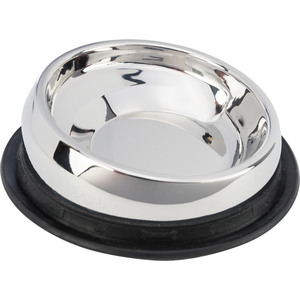 Bol pour animaux de compagnie en acier inoxydable 0,25 L, diamètre 19 cm, base antidérapante pour chiens et chats - Product Image 2