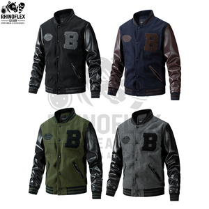 New Best Design Leather <b>Jacket</b> Chenille Embroidery Wool Letterman Bomber School College University <b>Light</b> <b>Weight</b> Varsity <b>Jacket</b> - Product Image 2