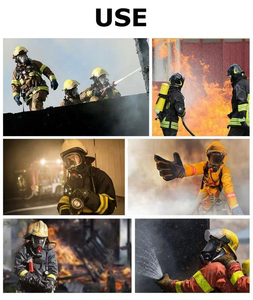 Gants en cuir ignifuges et réfléchissants, équipement de sécurité résistant à la chaleur pour les opérations de sauvetage incendie - Product Image 5