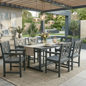 Ensemble de chaises de salle à manger en bois imperméables écologiques modernes pour l'extérieur - Product Image 2