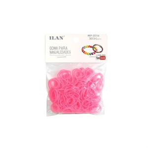 Ilan Goma Manualidades Rosa Chiaro Fluorescente 300 Pezzi per Artigianato - Product Image 2