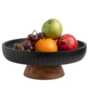 Cuenco de madera estilo antiguo apto para alimentos, ideal para ensaladas de frutas, patatas fritas, alimentos secos, o como cuenco decorativo para mesa de centro o exhibición en la cocina. - Product Image 2