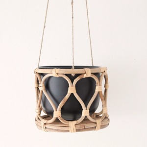 Classic Style Natural <b>Rattan</b> <b>Hanging</b> <b>Baskets</b> Flower Pot Planter <b>Basket</b> - Product Image 4
