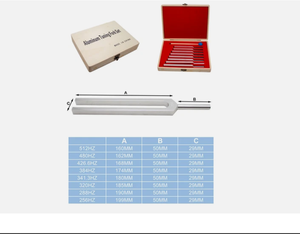 Ensemble de 8 diapasons en aluminium, standard international, pour l'enseignement, 256-512HZ Y... - Product Image 2